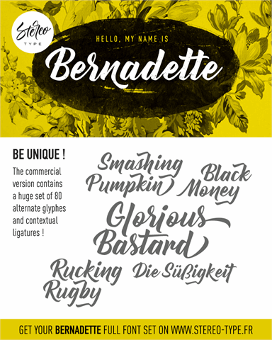 Bernadette font素材之家精选英文字体