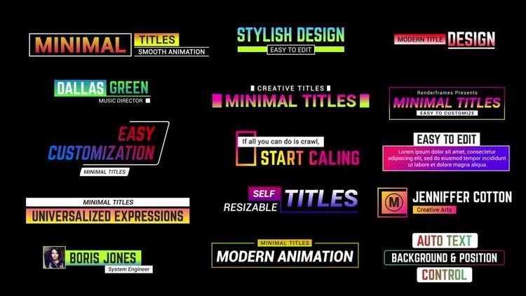 明亮且动态动画的创意标题动画ae模板