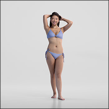 穿着内衣摆着造型的女人素材之家精选3D模型