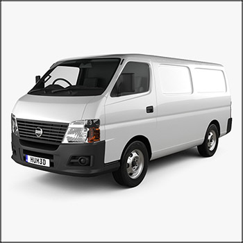 日产Nissan Urvan Panel Van Low Roof 2011 货车素材之家精选3D模型