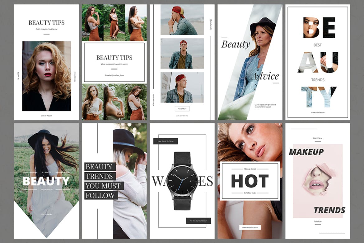 50款Instagram社交平台品牌故事营销策划设计模板素材库精选 50 Instagram Stories Bundle插图(6)