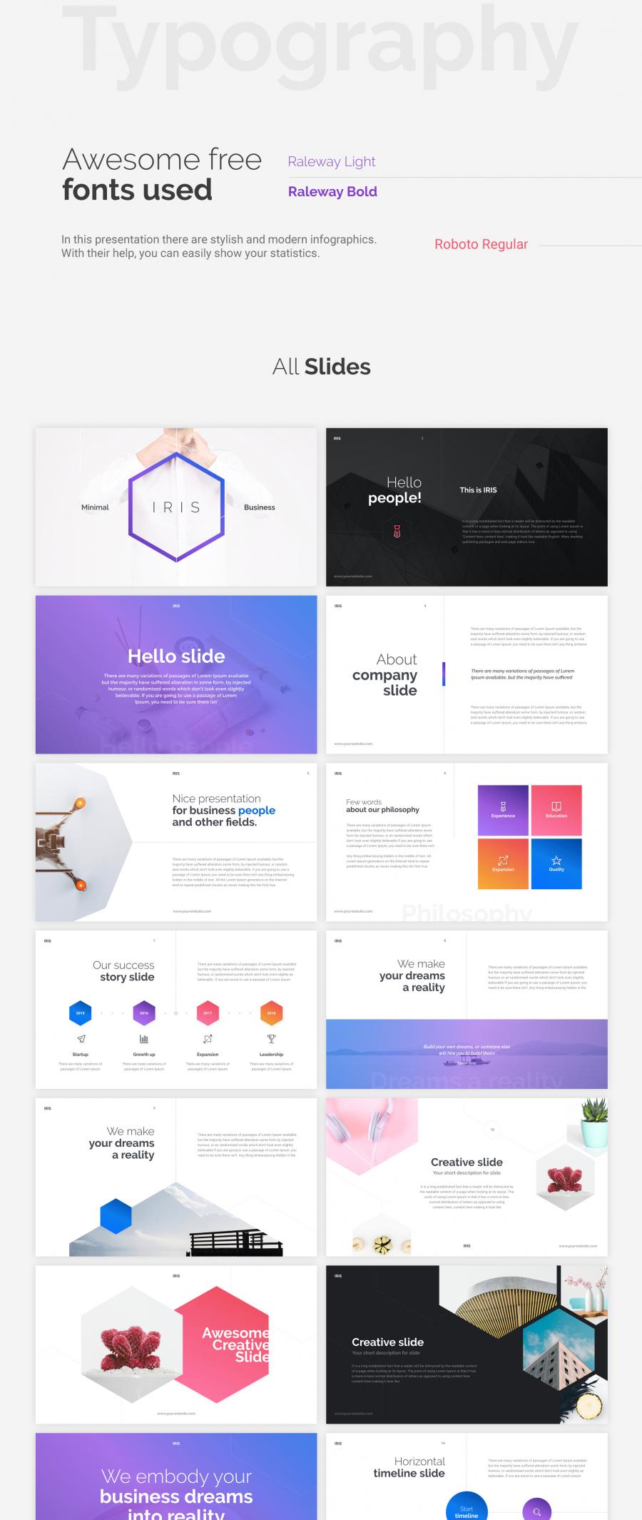 色彩有亲和力的极简主义PPT模版套装Pro [PPTX,Key]插图(1)