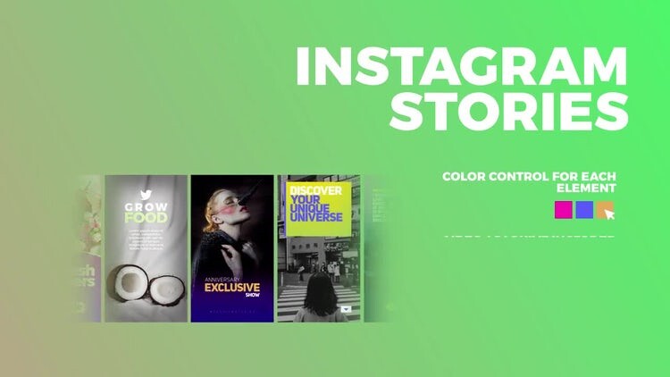 9个独特新颖的Instagram模板素材库精选AE模板