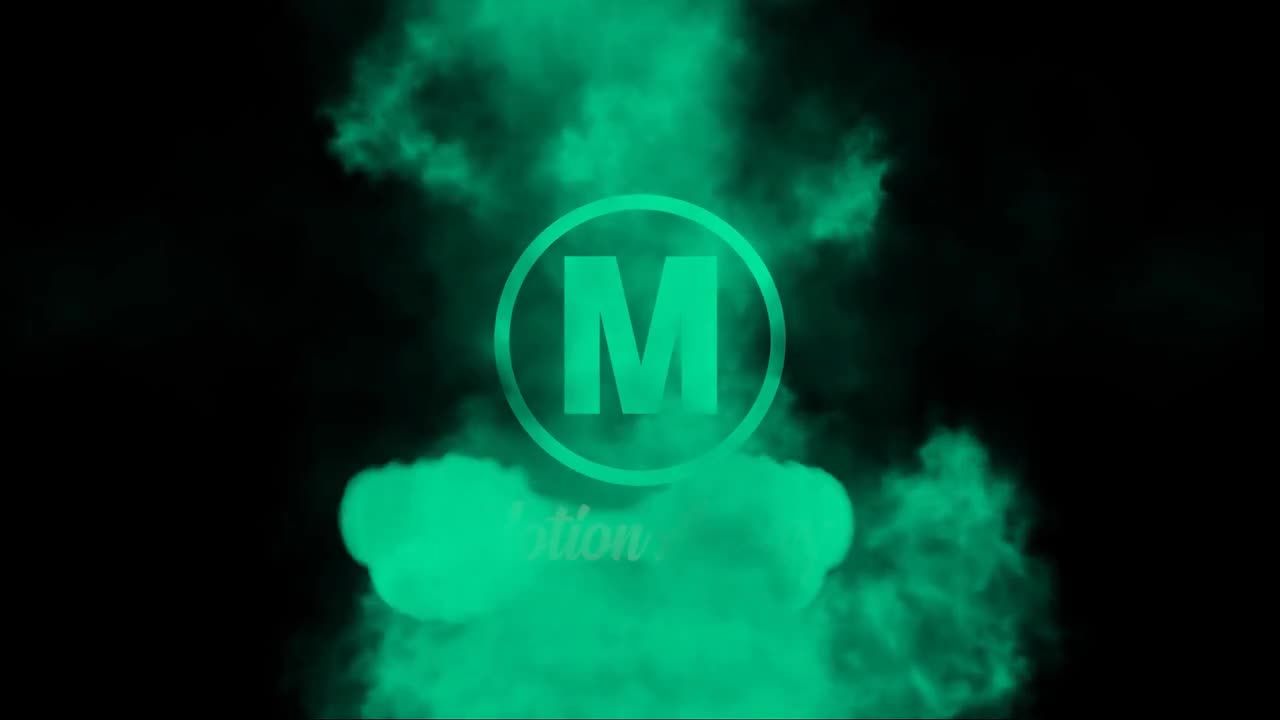 现代酷炫时尚烟柱展示徽标素材库推荐PR模板