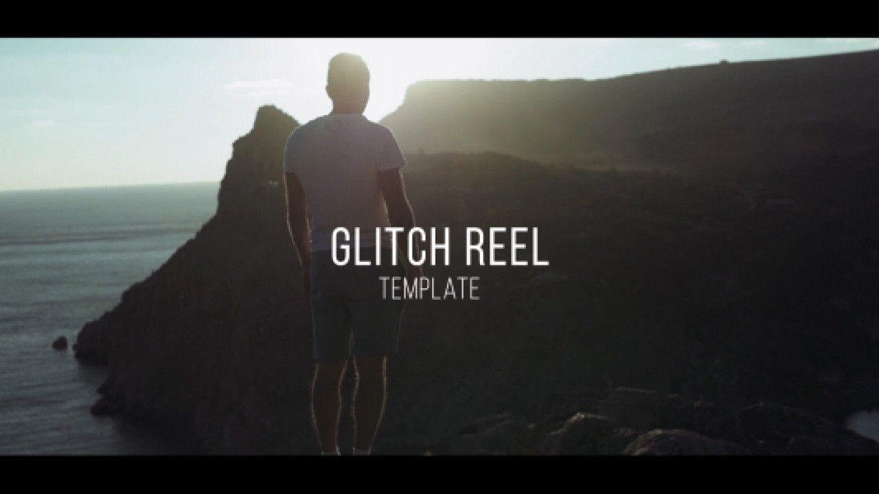 整洁动态的小故障卷轴动画素材库精选AE模板