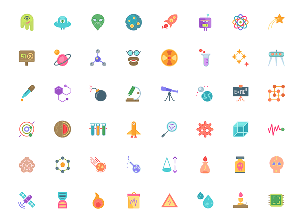 一套精美的科技主题矢量图标集