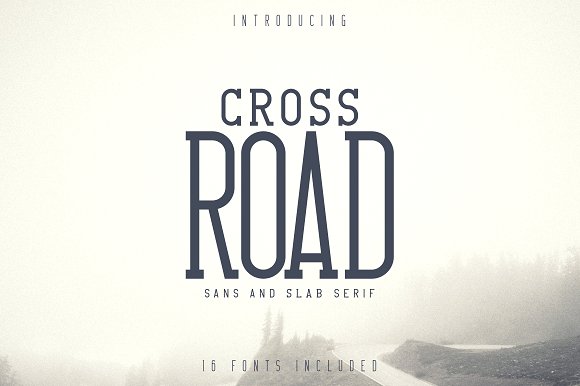 Crossroad -Vintage typeface|16 fonts素材之家精选英文字体