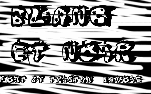 Blanc et Noir font插图 Blanc et Noir font插图