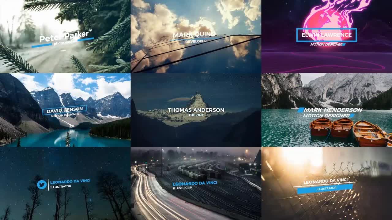 20个心旷神怡的下三分之一动画标题素材库精选AE模板