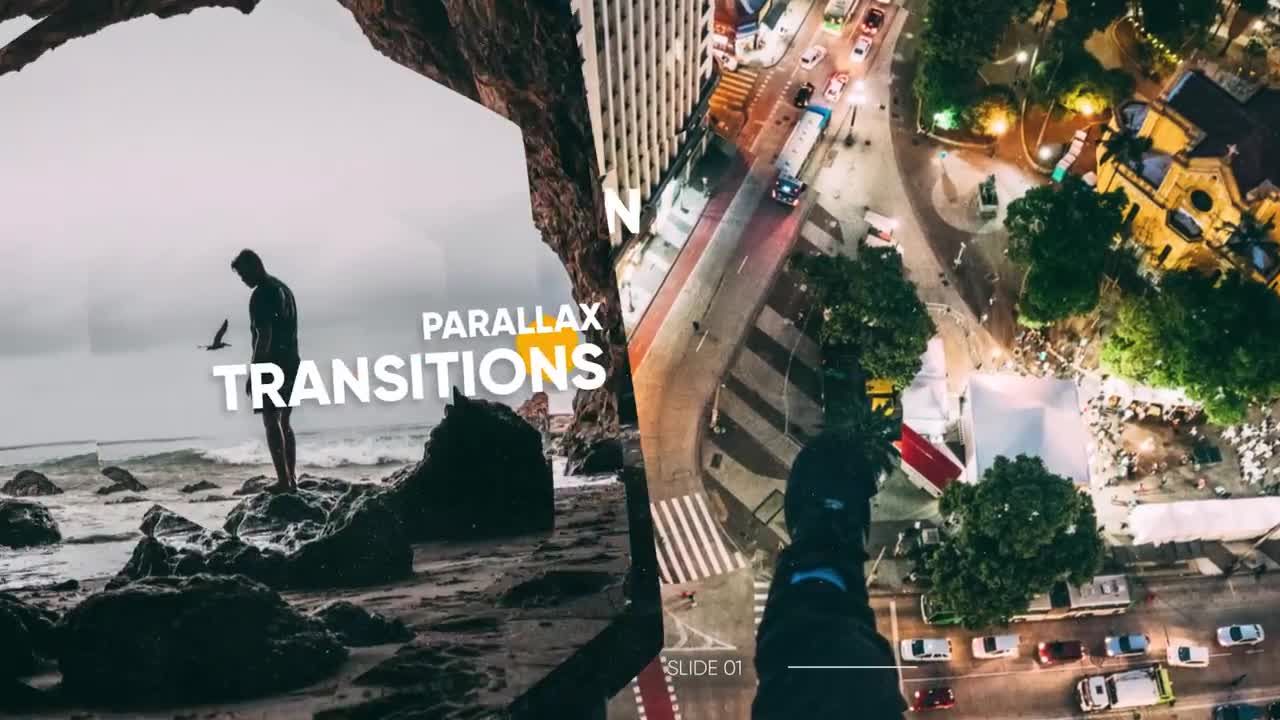 幻灯片视差六角形展示照片素材库精选AE模板