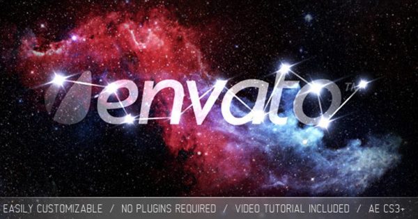 璀璨星空特效Logo演示素材库精选AE模板 Constellation