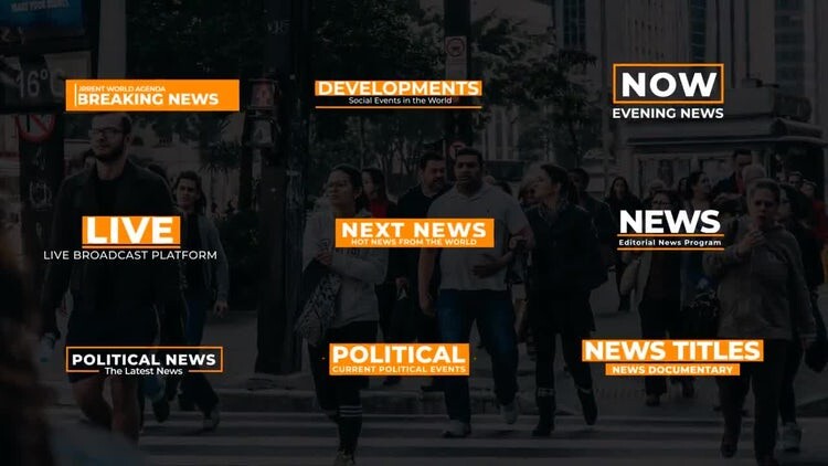 9个简单大气的新闻标题素材库精选AE模板