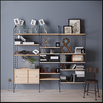 书架资料架素材之家精选3D模型