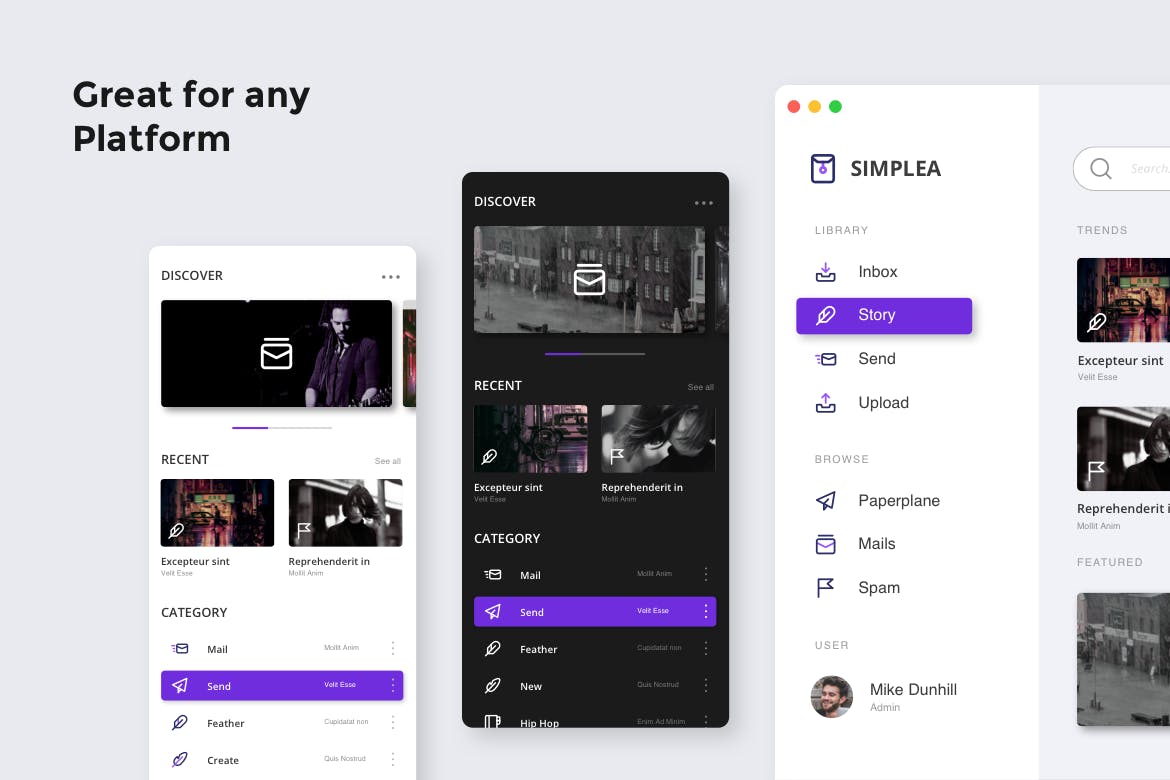 邮箱客户端UI设计线性图标矢量素材 Simplea Line – Mail Icon Set插图(2)