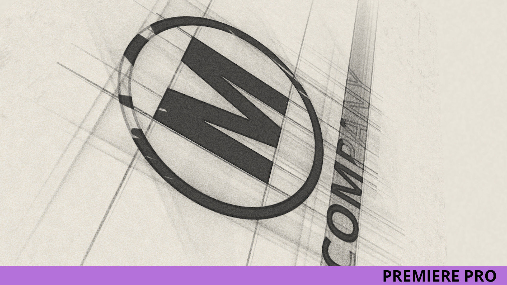 现代创意时尚的素描徽标素材库推荐PR模板