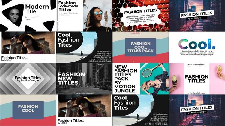 12种外观简洁且富有创意的动画设计ae模板