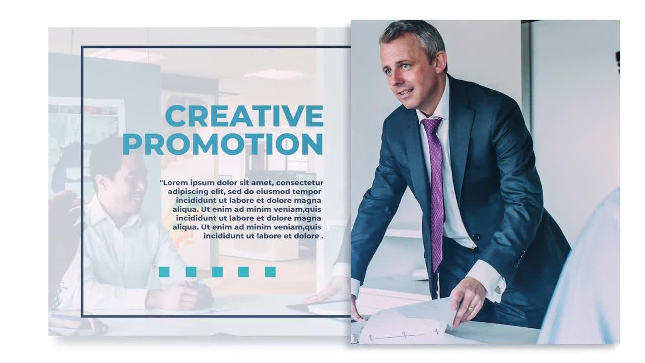 简洁商务风格会议幻灯片素材库精选pr模板