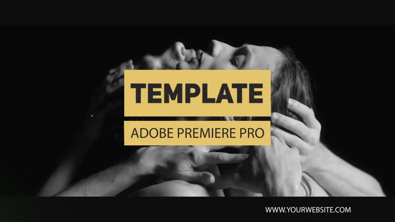 时尚毛刺过渡效果和徽标动态展示素材库精选pr模板