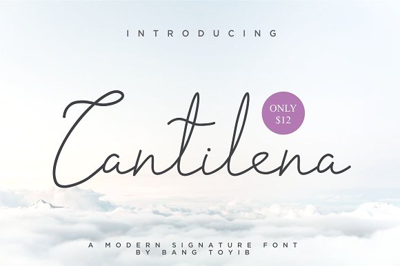 Cantilena – Signature Font插图