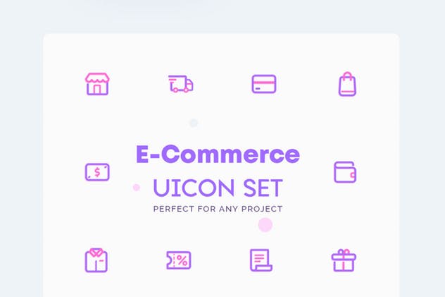 电子商务网站设计图标集 UICON E-Commerce Online Shop Icons插图(7)