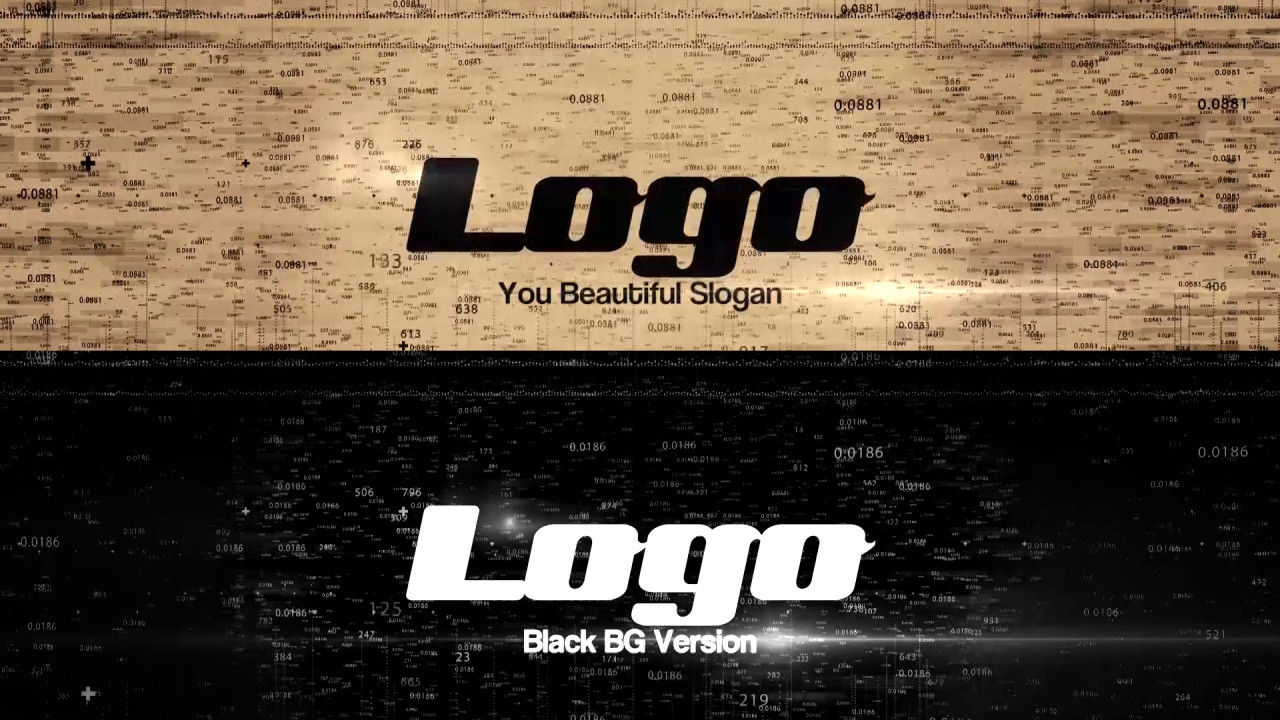 数字数据徽标显示素材库精选AE模板