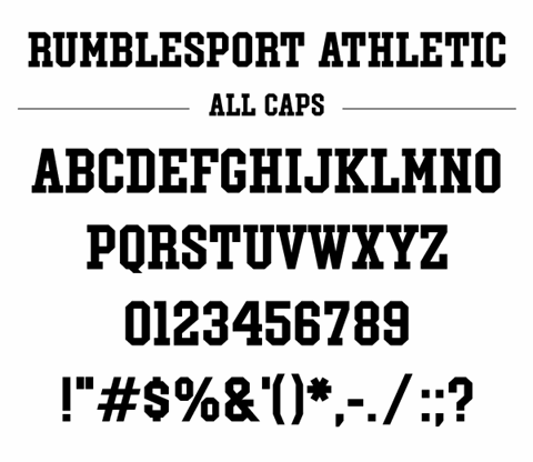 Rumblesport Athletic font素材之家精选英文字体