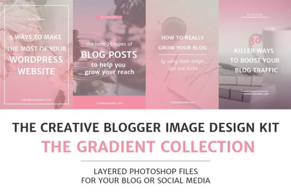 博客&amp;社交媒体配图插图模板素材库精选 Blog and Social Media Image Kit