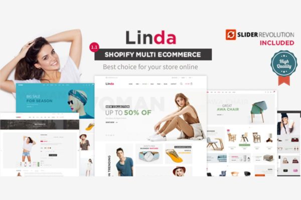 服装销售电子商务网站Shopify主题模板素材库精选 Linda – Mutilpurpose eCommerce Shopify Theme