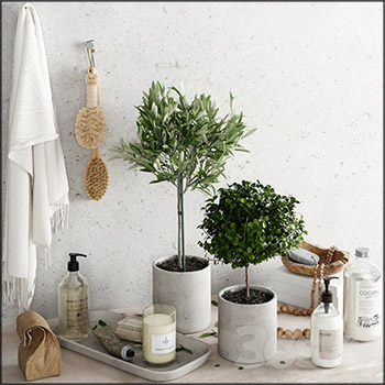 卫浴用品浴室装饰用品素材之家精选3D模型