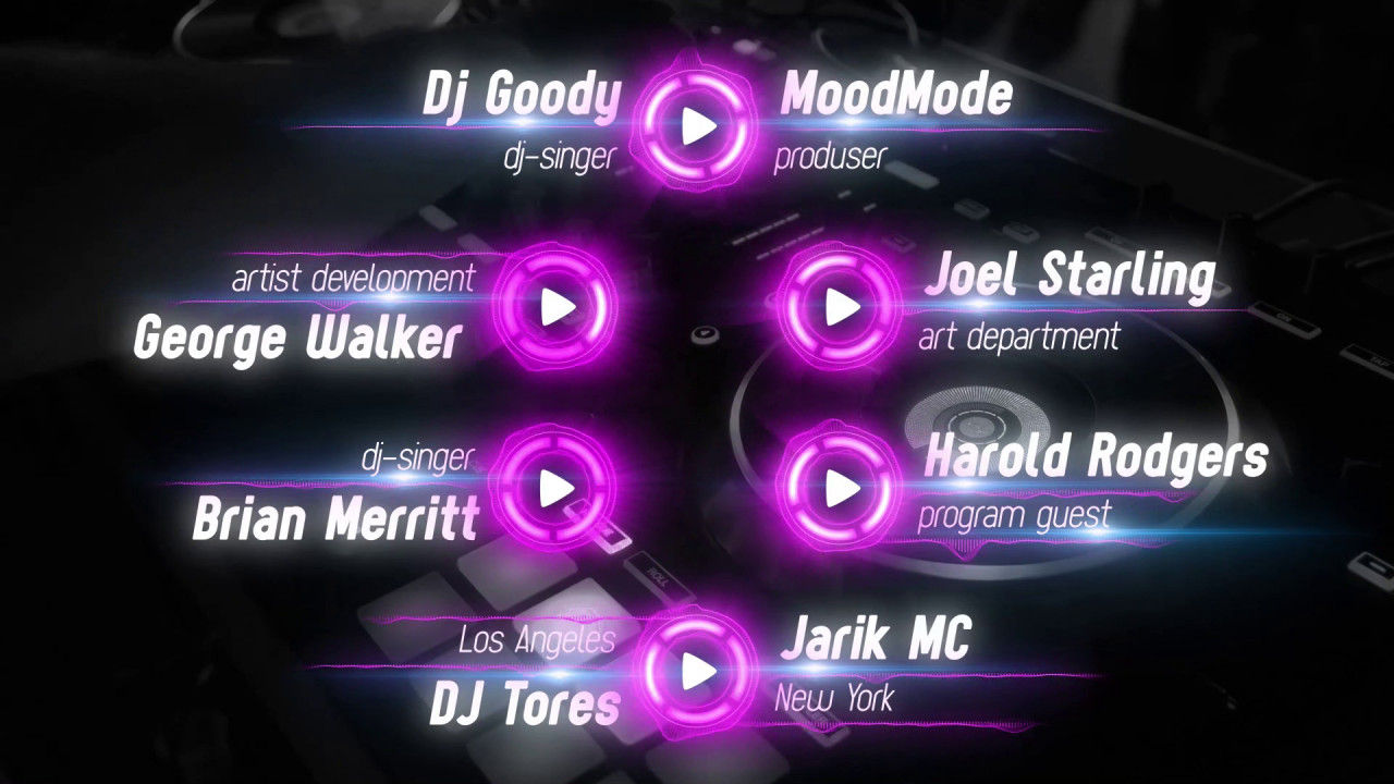 时尚动感音乐标识字幕条素材库精选AE模板