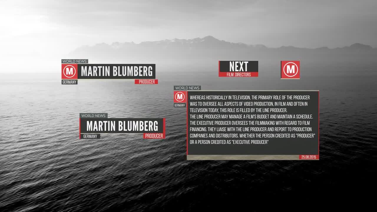 25个现代简单生动的下三分之一标题动画素材库精选AE模板