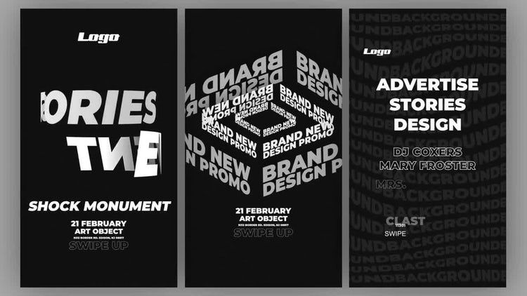 时髦的印刷故事包展示素材库精选AE模板