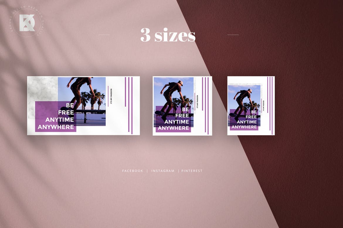 大理石背景时尚生活方式主题社交媒体设计素材包 Marble Lifestyle Social Media Kit插图(2)