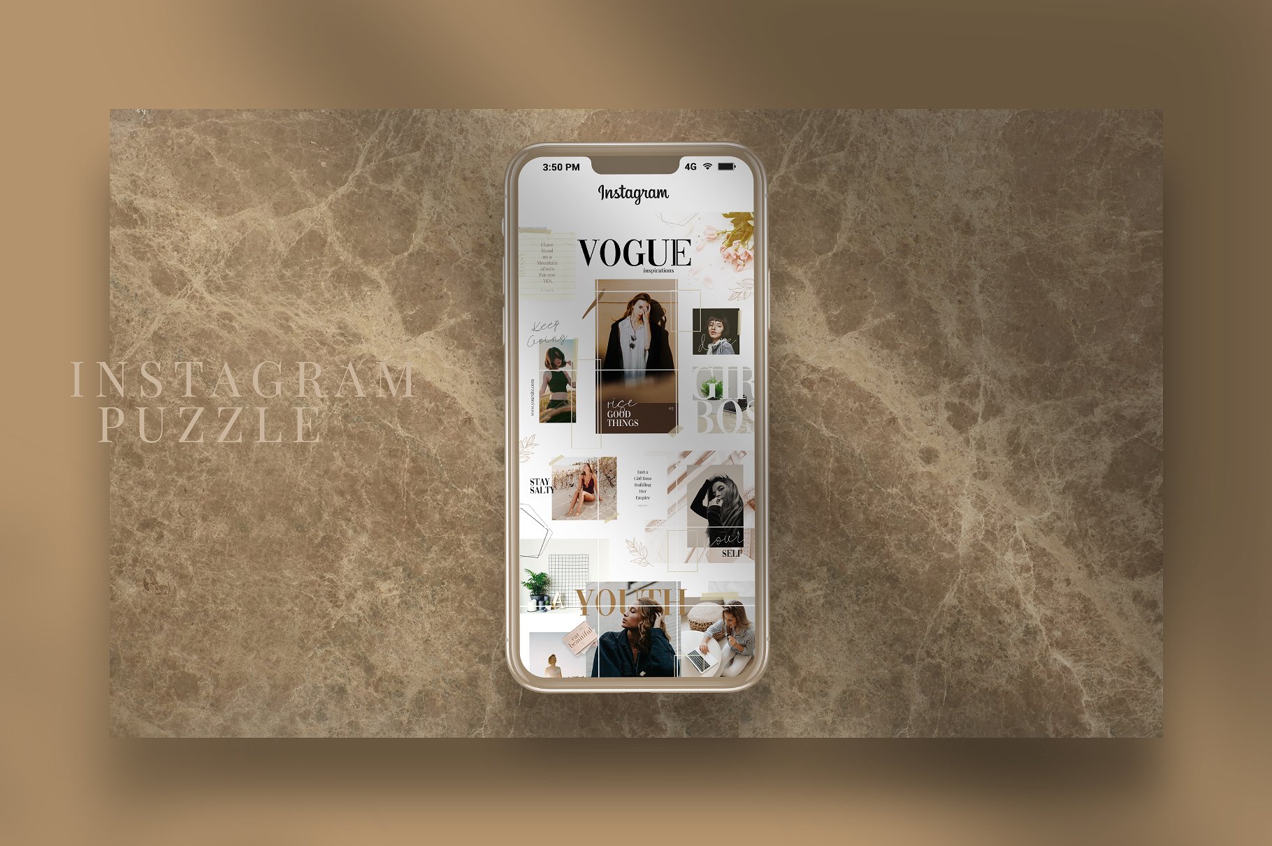 时尚高端的Instagram社交媒体拼图模板素材库精选 Vogue – instagram puzzle [psd]插图(5)
