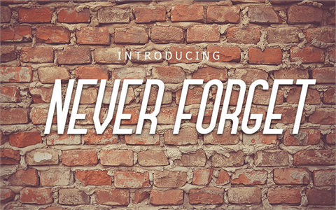 Never Forget font素材之家精选英文字体