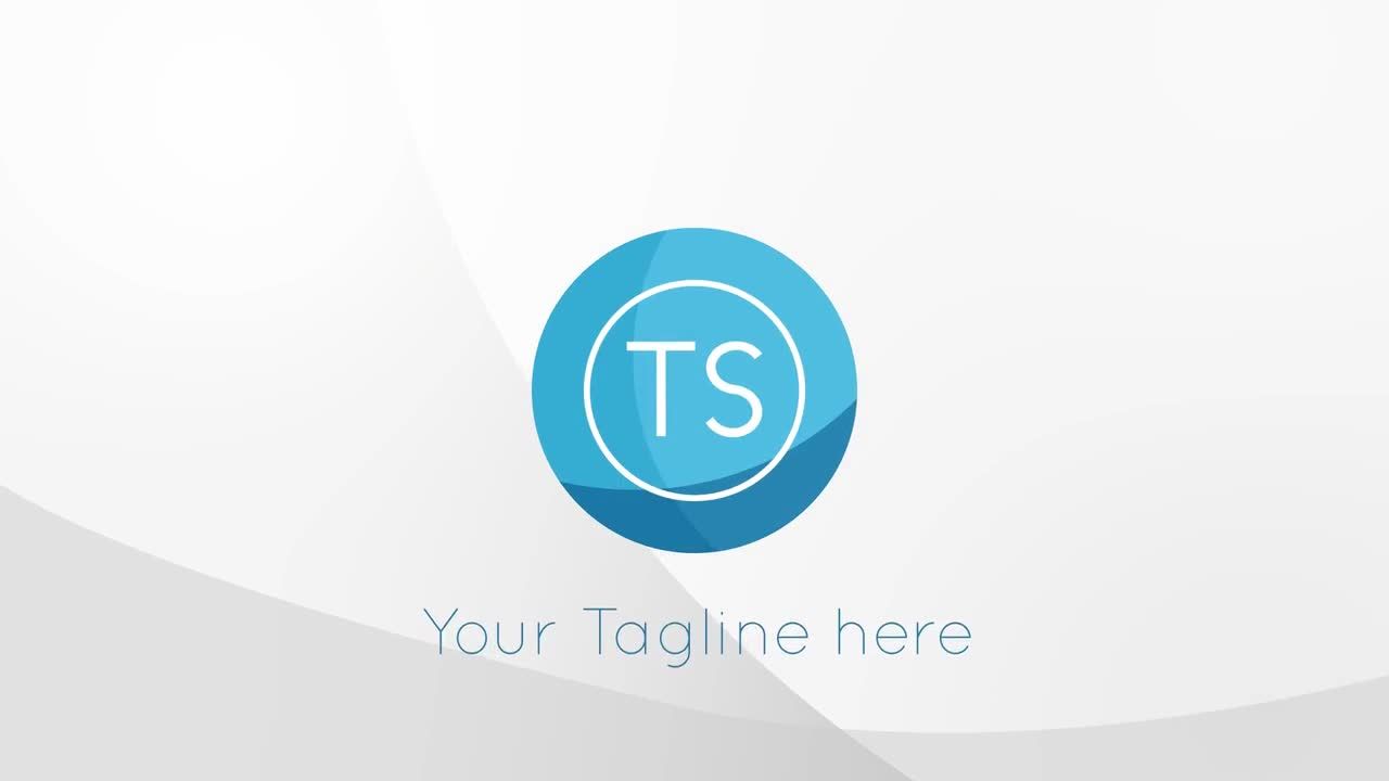 简洁的二维动态LOGO标志演示素材库精选AE模板