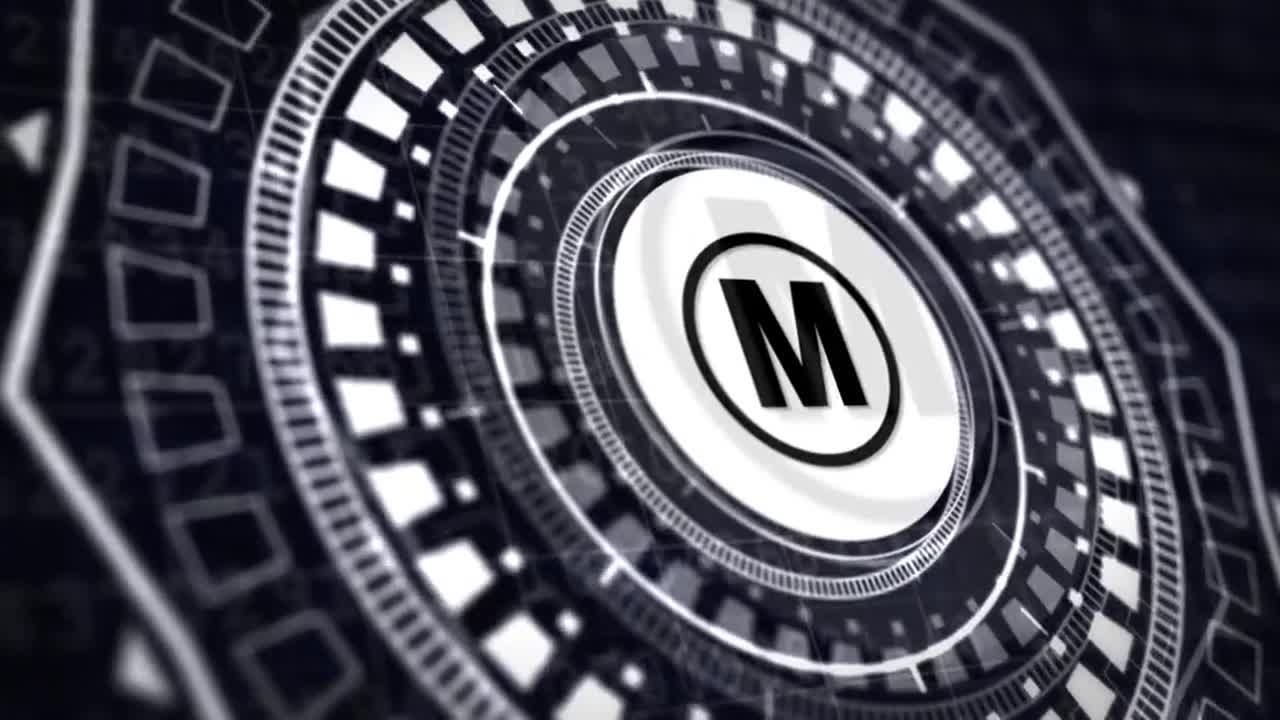 HUD Glitch徽标显示素材库精选AE模板