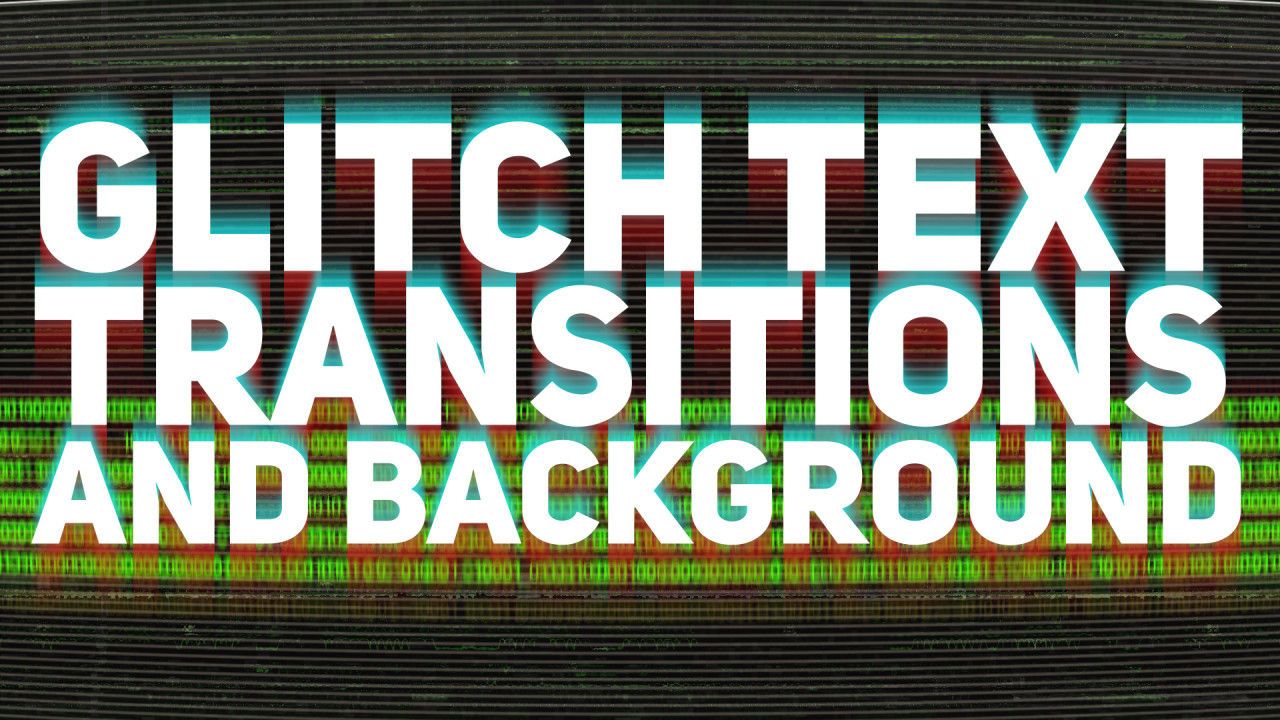 文本背景故障过渡效果素材库精选AE模板