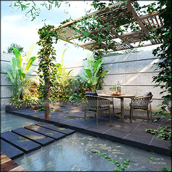 后花园景观场景素材之家精选3D模型