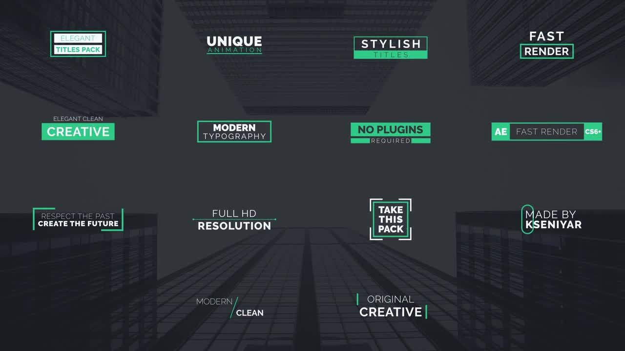 现代简洁文字标题动画排版素材库精选AE模板