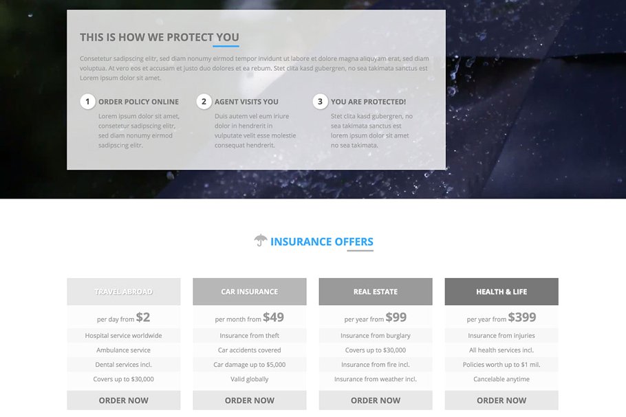 保险销售业务网站Joomla模板素材库精选 Hot Insurance插图(3)