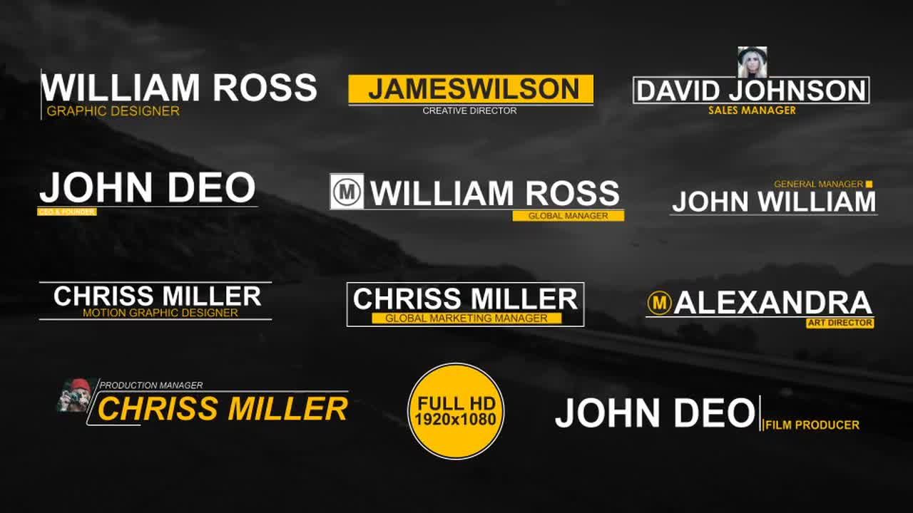 12个平滑动画下三分之一素材库精选AE模板