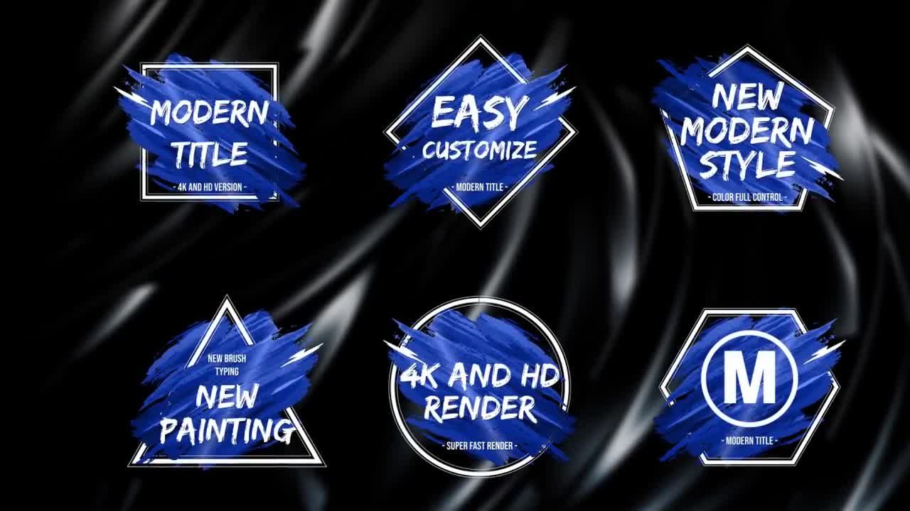 多彩的全屏幕标题动画素材库精选AE模板