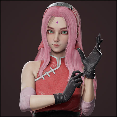 火影忍者Sakura动漫人物角色素材之家精选3D模型