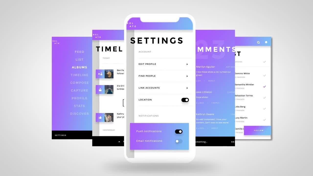 手机应用APP宣传视频图文介绍素材库精选AE模板
