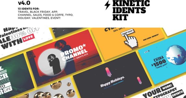 促销广告语字幕特效素材库精选AE模板 Promo Idents