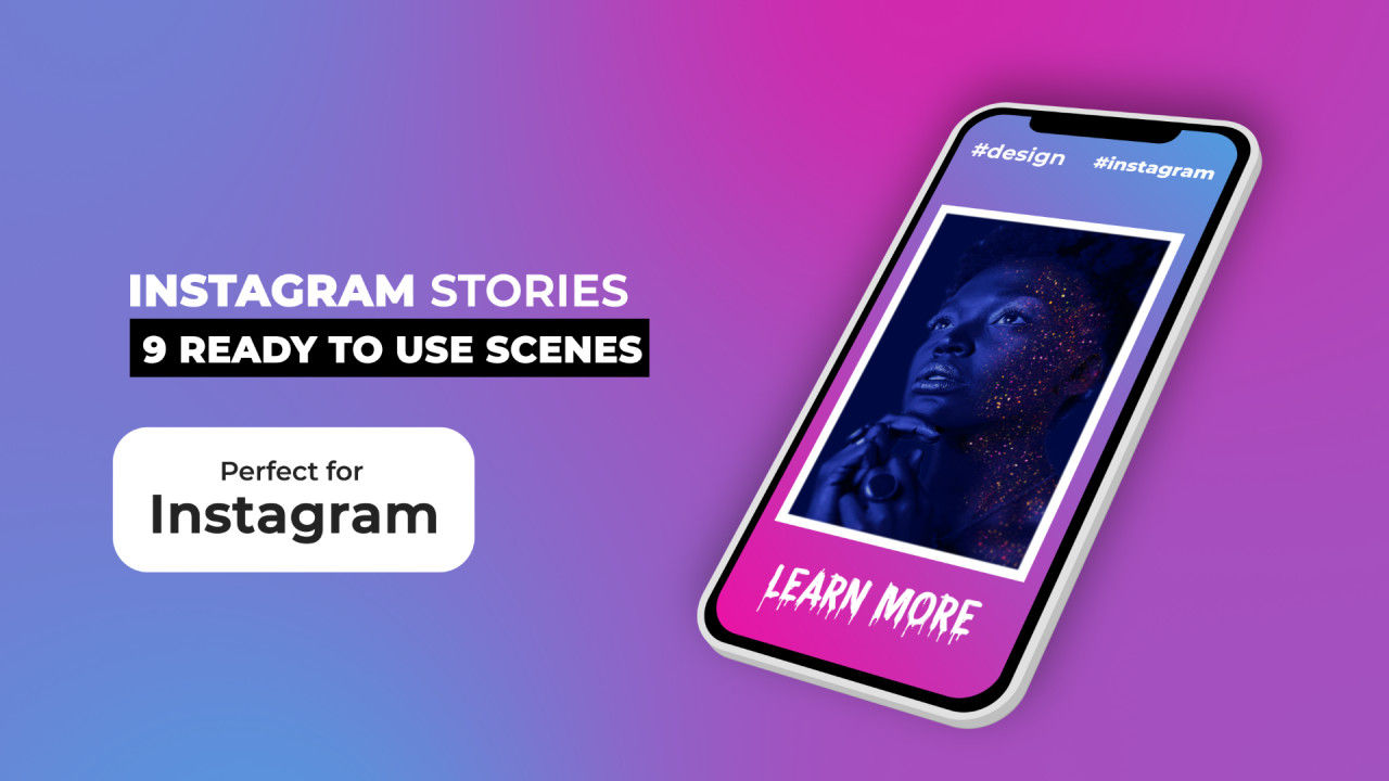 9个色彩鲜艳富有创意的竖屏照片素材库精选AE模板