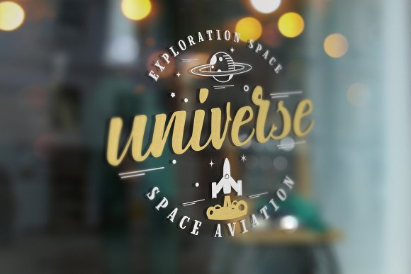 Space badge + 3 fonts.插图2