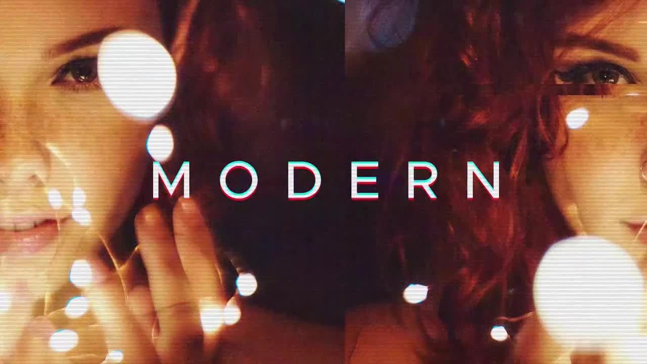 时尚现代失真信号损坏效果幻灯片素材库精选PR模板