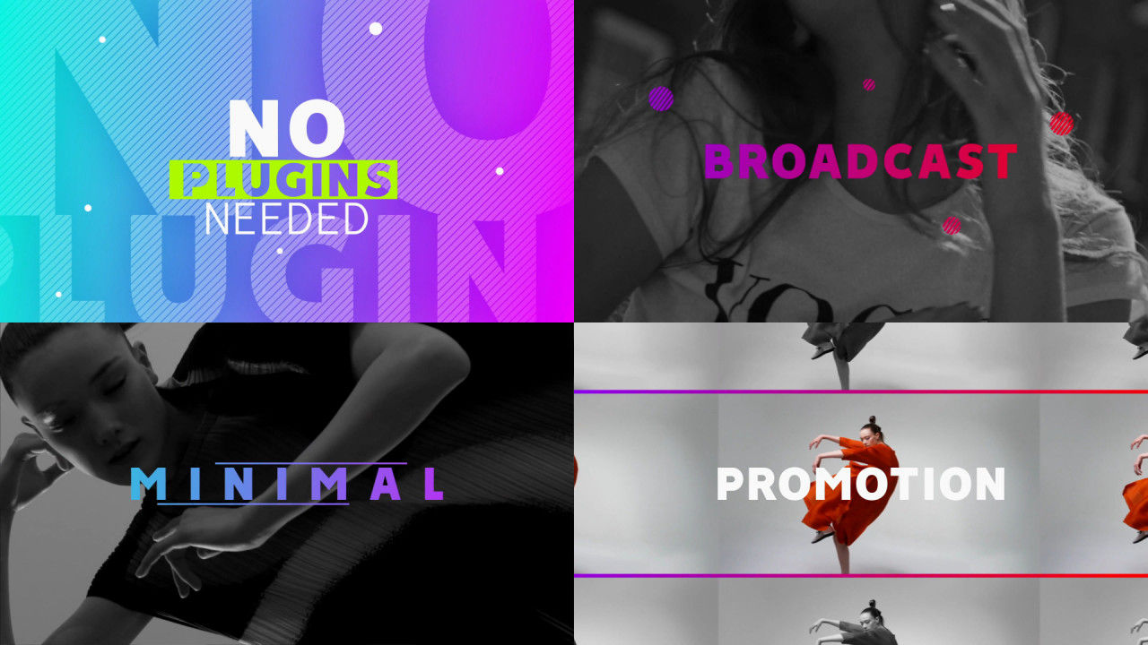 明亮且动态的清洁幻灯片素材库精选AE模板